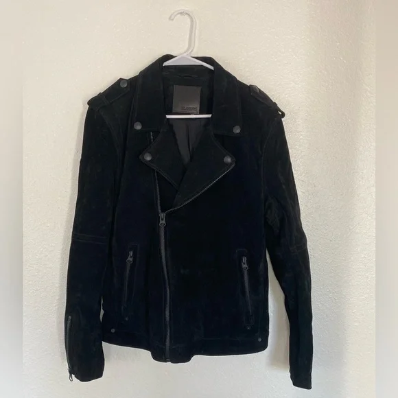 BLANK NYC Men's Black Suede Motorcycle Jacket M - Picture 3 of 9